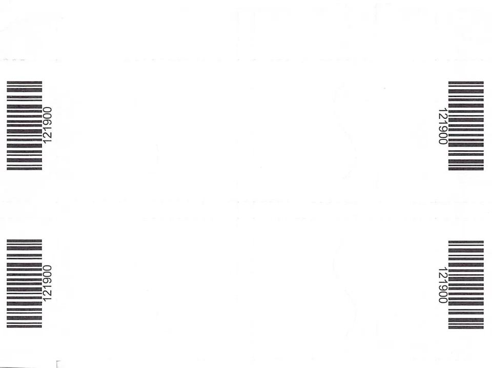 CANCELED POSTAL COUNTERFEIT PLATE BLOCKS (2) FOR STUDY $1 AND $2 FLORAL GEOMETRY - Image 4 of 4