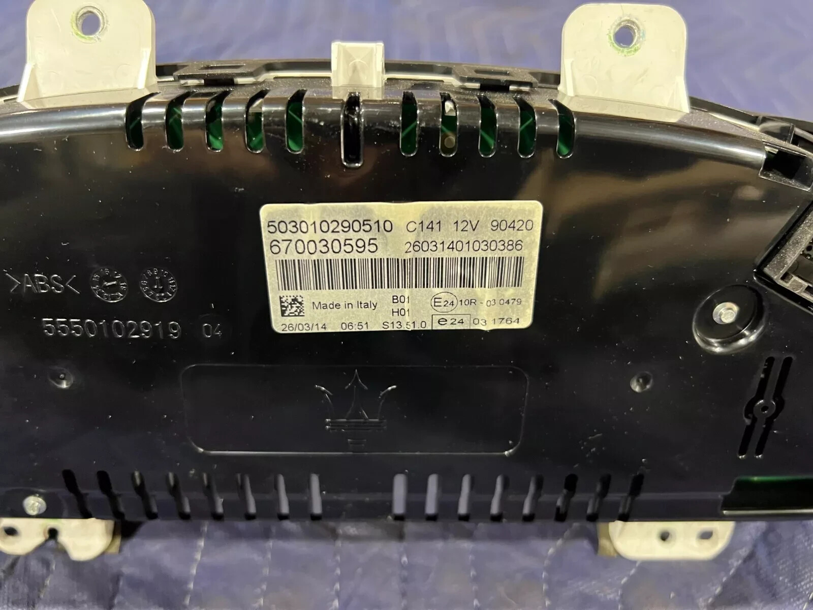 2014-2017 MASERATI QUATTROPORTE SPEEDOMETER INSTRUMENT CLUSTER 670030595 OEM