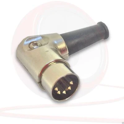 Rechts Gewinkelt 5 Pin Midi Din. Switchcraft 05DL5MX. Verstellbar Pedal Stecker