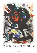 Jean Miro Vintage Exhibition Poster -Pasadena Museum of Art -Retrospective 1969