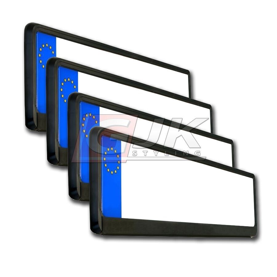 Support de plaque d'immatriculation noir mat anti-vibration en ABS
