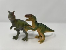 2009 Plastic 4.5  Dinosaurs Velociraptor Dilophosaurus -Animal Planet Toys R Us