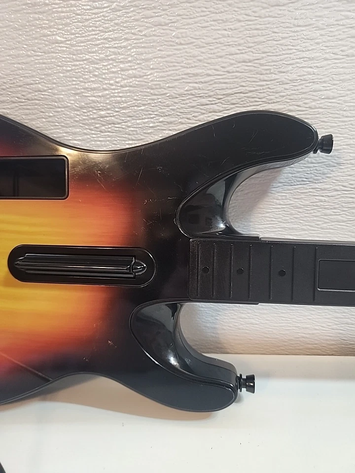 Nintendo Wii Guitar Hero Red Octane Sunburst Controller 95455.805 NoStrap TESTED - Image 3 of 4