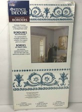Plaid Stencil Decor Multi-Layer Borders "Elegance Scroll" 2 Mylar Sheets NEW