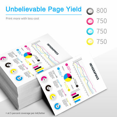 5 Comp HP 564XL Ink Set For HP Photosmart C209a C309a C410a C6300