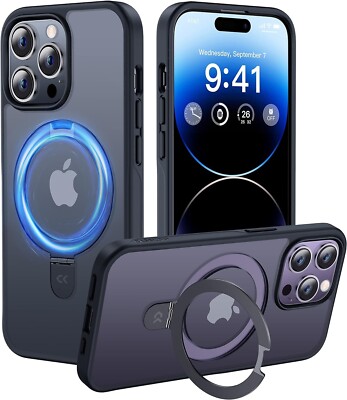 CASEKOO Designed iPhone 14 Pro Max Case Magnetic Invisible Stand Shockproof Blk