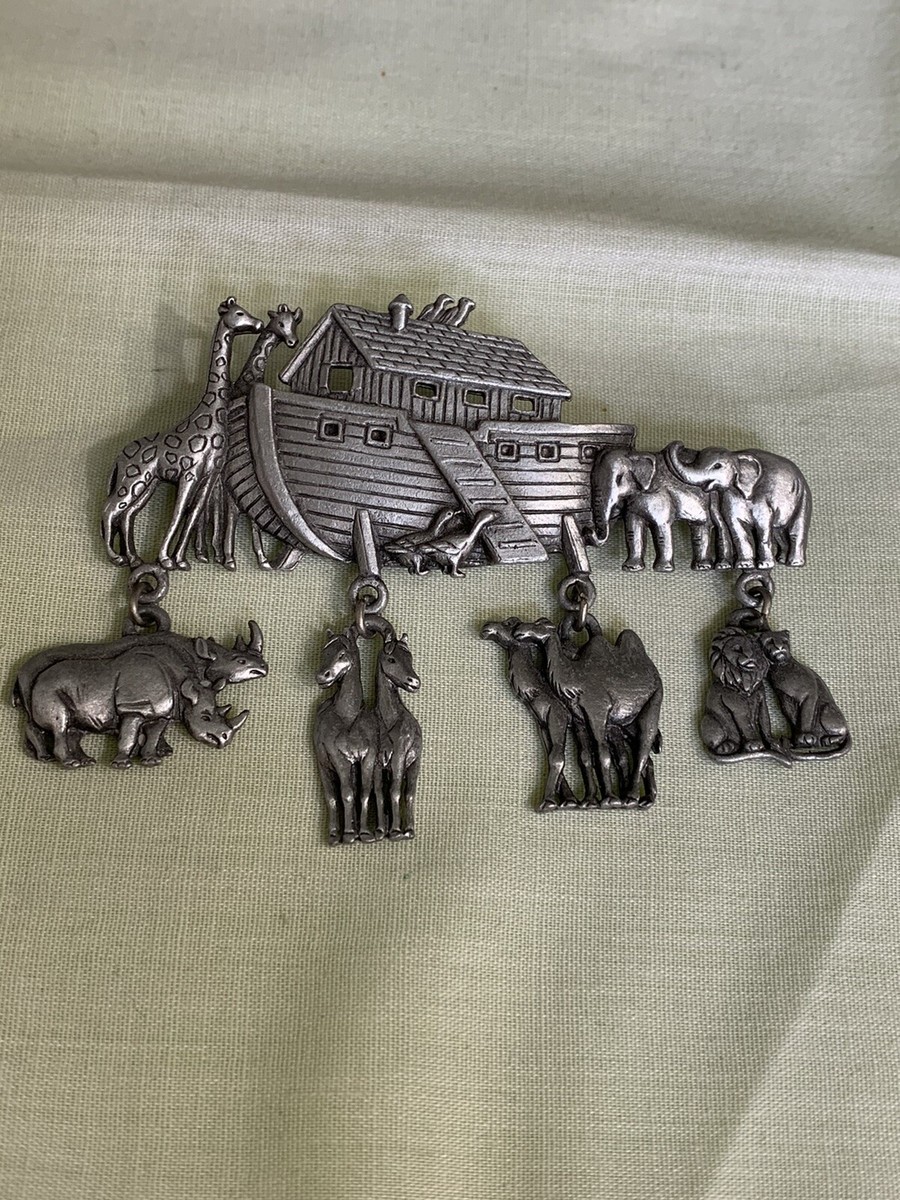  　283 ブローチ　シルバー　アーノマリノウスキー Vintage JJ Jonette Noah's Ark Animals Pewter Brooch Pin YG-54 | eBay