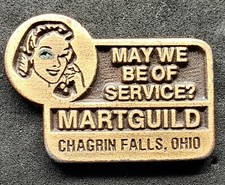PLAQUE MARTGUILD CHAGRIN FALLS, OHIO MINIATURE BRONZE CADEAU PUBLICITAIRE 