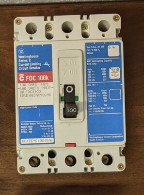 Eaton FDC3100 100A Molded Case Circuit Breaker