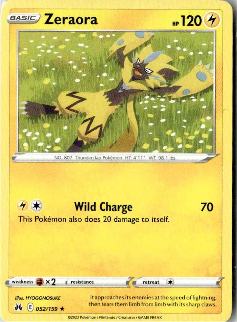 2023 Sword & Shield Crown Zenith ZERAORA 52/159