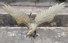 Large Spread Wing Brass Eagle Statue Figure E...