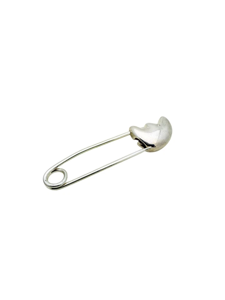 Vintage Tiffany & Co. Sterling Silver Moon Diaper Safety Pin Or Brooch - Pouch - Image 3 of 4