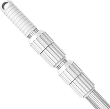 Professional 15 Foot Swimming Pool Pole Telescopic Aluminum Fits Pool...