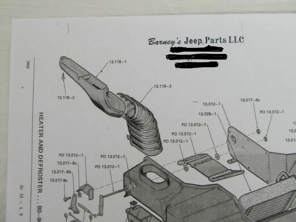 FITS JEEP CJ5 CJ7 CJ8 SCRAMBLER 1978 - 1986 DEFROSTER NOZZLE 5461591 NEW! - Image 3 of 3