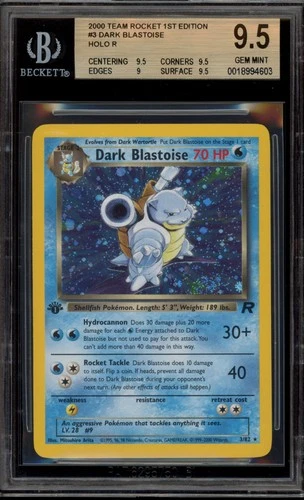 Pokemon Dark Blastoise Team Rocket 1st Edition Holo Rare #3 BGS 9.5