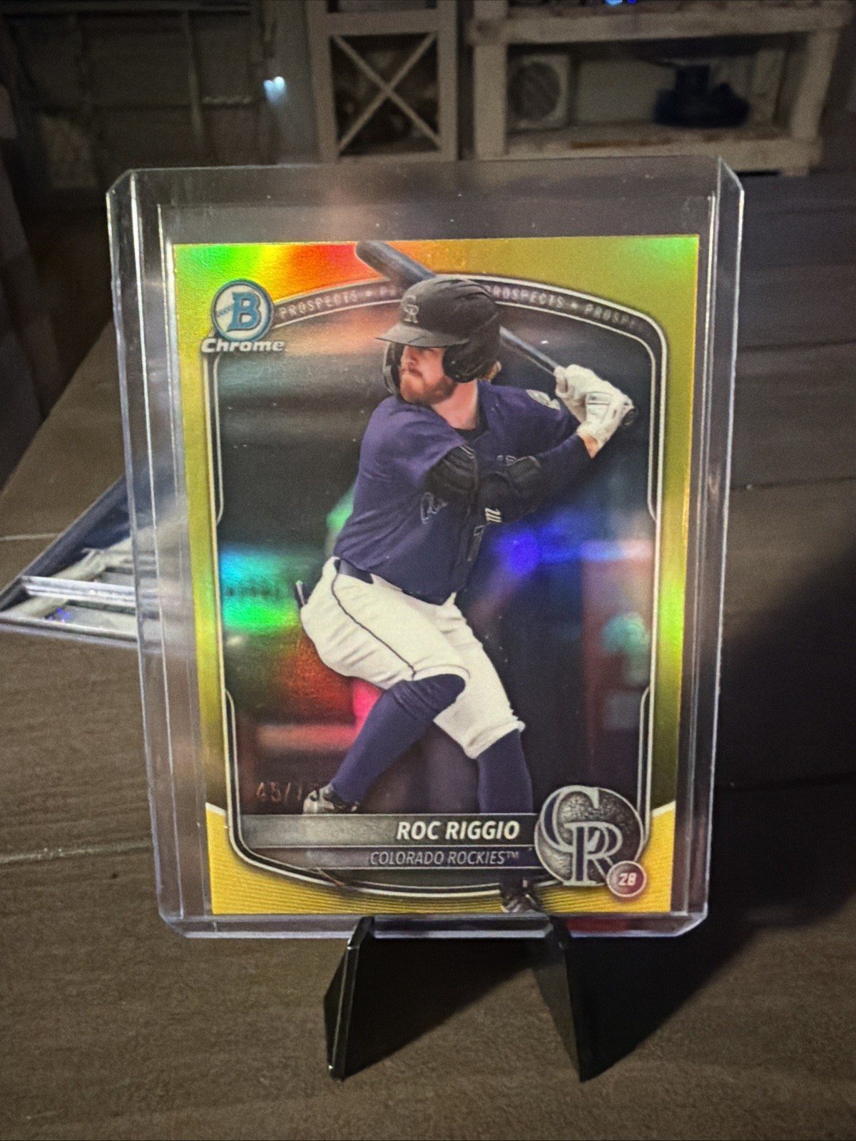 2025 Bowman Draft #BDC-19 Roc Riggio Chrome Yellow #/75