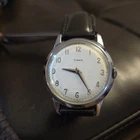 Vintage Timex Manual Wind Watch Chrome Plated Bezel Shock Resistant Watch. RUNS