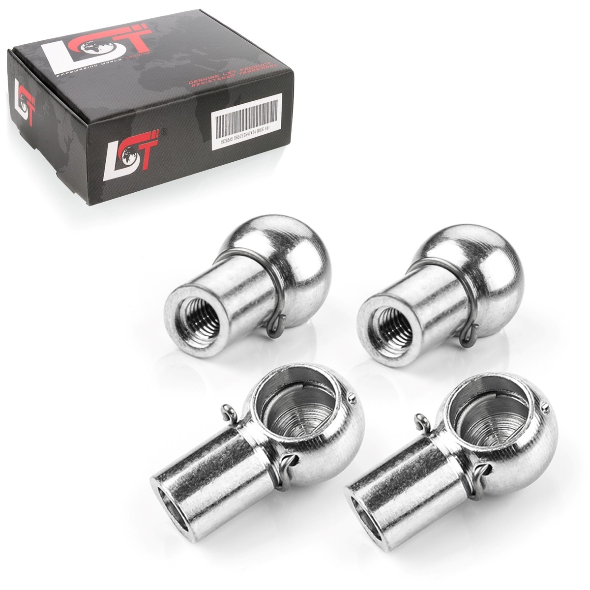 4X Ball Socket Gas Spring M6 Thread 10Mm Ball Socket For CITROEN