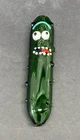 Handmade Collectible Green Pickle Tobacco Glass Hand Pipe