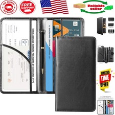 Luxury Car Registration and Insurance Holder - 6 Compartment Magnetic Organizer