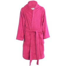 A2Z 4 Kids Towelling Robe Cotton Pink Bathrobe Dressing Gown Girls 5-13 Years