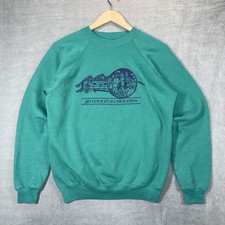 Vintage Made In USA Sweatshirt Green Ye Wanto...