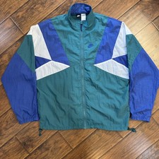 Vintage 90s Nike Windbreaker Track Jacket Mens Medium Full Zip Retro