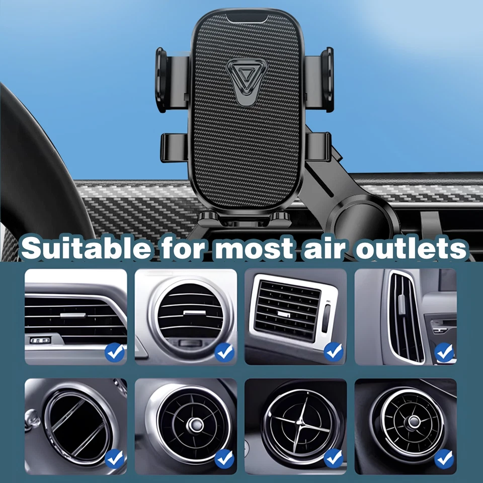 Universal Phone Holder Mount Car Air Vent Stand Cradle for iPhone Mobile Phone - Image 2 of 4