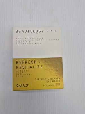 BEAUTOLOGY LAB 24K Gold Collagen Eye Masks 10 Pair Vitamin C Hyaluronic Acid NEW