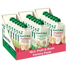 Beech-Nut Baby Food Variety Pack, Fruit  Root Veggie Blends Baby Food Pouches,