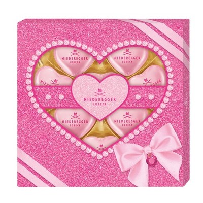 (51,20 EUR/kg) Pralinen Herzen »Marc de Champagne«, 125 g, Niederegger