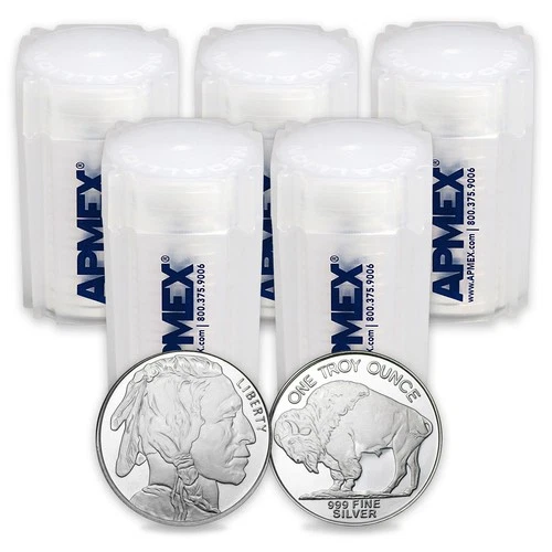 Lot of 100 - 1 oz Buffalo Silver Round .999 Fine