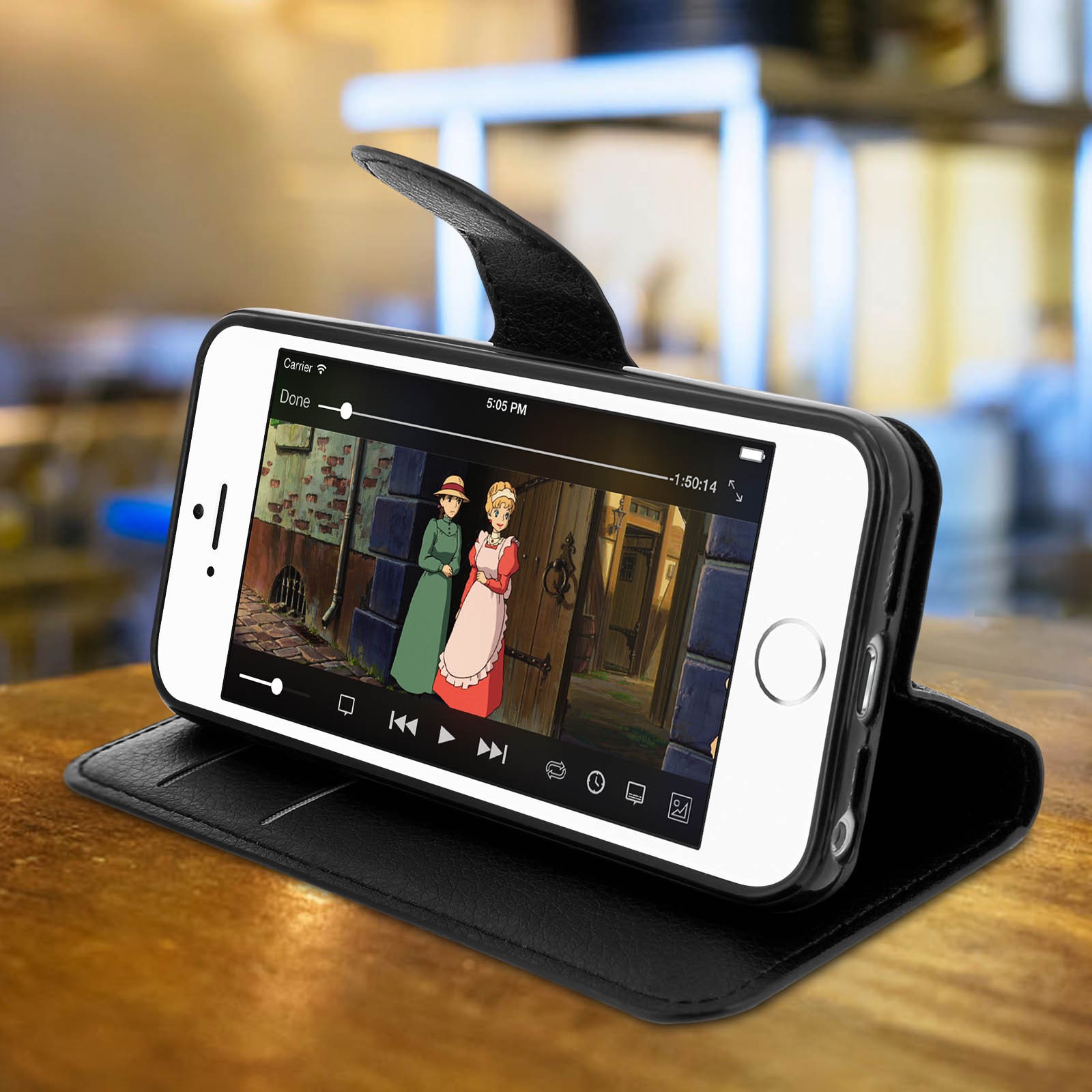 Housse iPhone 5S antichoc avec rabat pour protéger votre écran des rayures - 4