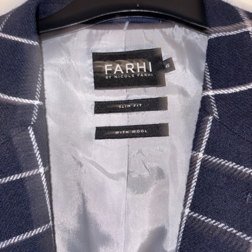 Farhi Men’s Checked Quality Wool Mix Blazer Size 48 Unique - Picture 4 of 8