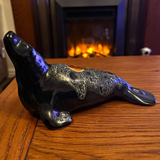 Fosters Studio Pottery Ceramic Ornament Figurine Sea Lion/Seal Made in Orkney