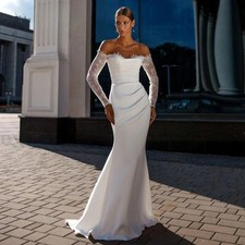 Boho Wedding Dresses Sweetheart Appliques Lace Mermaid Bridal Gowns Customized