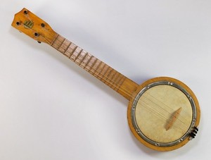 Rare 1910s Buster Brown Shoes Advertising Antique Toy Banjo – 21" Long