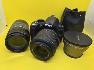 Nikon D3100  Digital SLR  - Nikon DX 18-55 Lens - 2 Unmatched Lenses- For Parts
