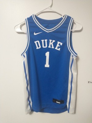 Duke Blue Devils #1 Nike Elite Dri Fit Jersey Youth Size Large