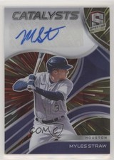 2021 Panini Spectra Catalysts Signatures Hyper Prizm 22/25 Myles Straw Auto s3g