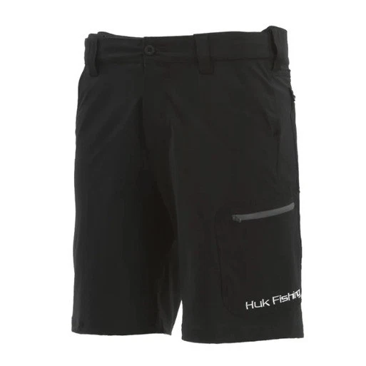 Huk Waypoint Fishing Shorts Mens XXL Black Performance Stretch Cargo H2000141