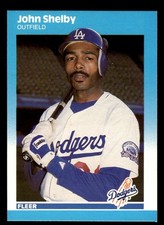 1987 Fleer Update #U-109 John Shelby Los Angeles Dodgers