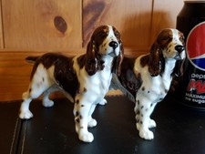 Royal Doulton Springer Spaniel x 2 - HN 2517 Dry Toast - Both A/F - Not Beswick