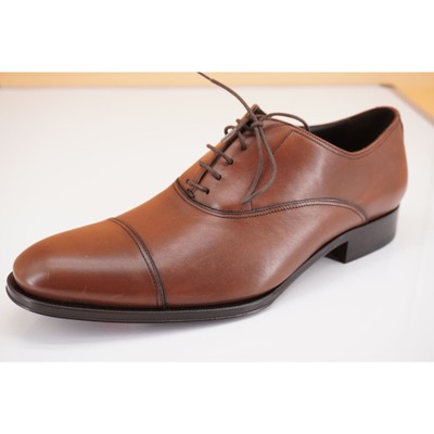 To Boot New York Forley Men's Brown Leather Cap Toe Oxfords SZ 9 D $395 lace