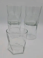 Libbey Rhombus Low Ball Glasses Unique Design Clear Whiskey Glass Set Of 5