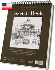9" X 12" Sketch Book Top Spiral Bound Sketchbook 100Sheets 68Lb/100Gsm              
