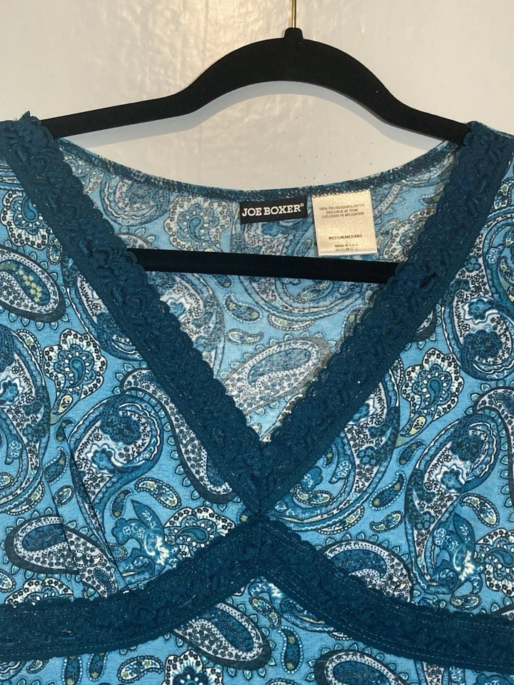 Top de hadas asimétrico de malla de cachemira verde azulado Y2K talla M ribete de encaje caprichoso Foto 3 de 4