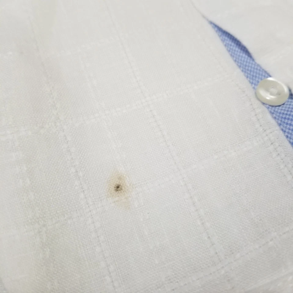 Tommy Bahama Shirt Mens XL White Linen Long Sleeve Chest Pocket Button Down - Image 2 of 4