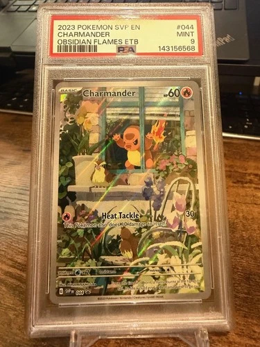 2023 Pokemon Obsidian Flames ETB Black Star Promo #044 Charmander - PSA 9