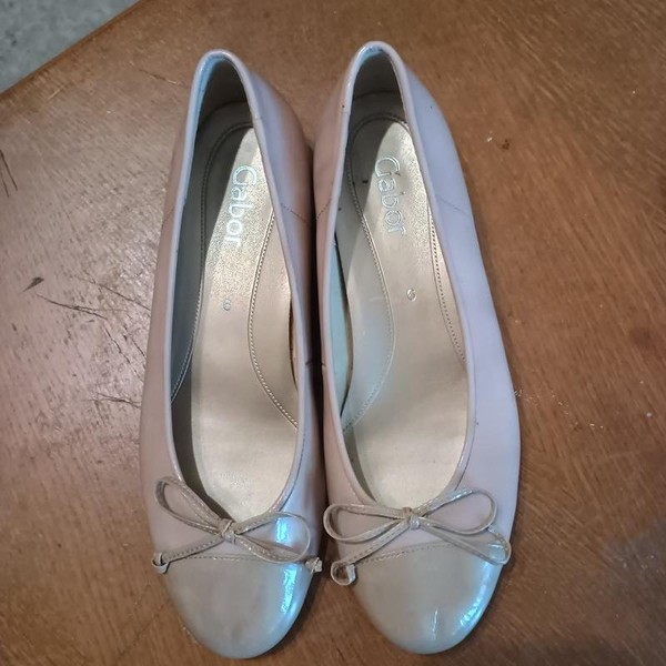 Women Gabor Heels Beige Leather 39 #7SOD